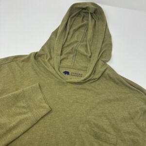 Onward Reserve Performance Hooded Long Sleeve Pocket Tee Olive Green Men's L